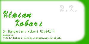 ulpian kobori business card